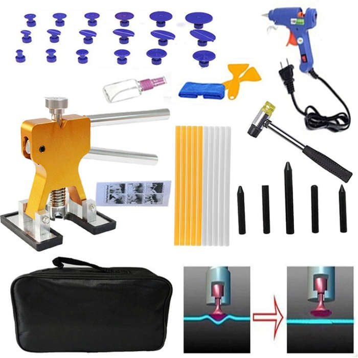 40 in 1 Auto Car Metal PDR Dent Lifter-Glue Puller Tab Hail Removal Paintless Car Dent Repair Too...