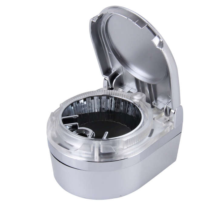 SHUNWEI SD-1201 Mini Portable Car Ashtray Blue LED Light for Dashboard Cigar Cigarette, SD-1201
