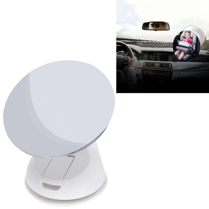 Car Auto 360 Degree Adjustable Baby View Mirror Rear Baby Safety Convex Mirror, Diameter: 85mm, 85mm
