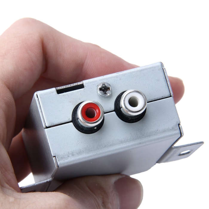 FH-203 12V Vehicle Car Audio Amplifier Noise Filter RCA Plug Loop Isolator for DVD Stereos, FH-203