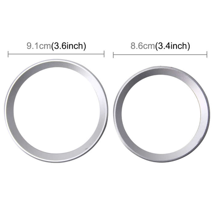 2 PCS/Set Zinc Alloy Steering Wheel Decoration Ring Sticker Logo Car Styling Modification Car Fro...
