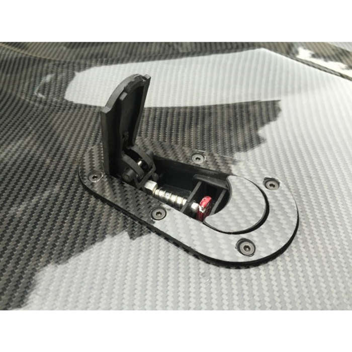 A Pair Car Cover Lock Modified Hood Lock General Racing Car Cover Lock, Carbon Grey, (Black), wit...
