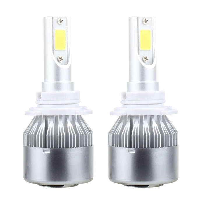 2 PCS 9005 18W 1800 LM 6000K IP68 Casnbus Constant Current Car LED Headlight with 2 COB Lamps, DC...