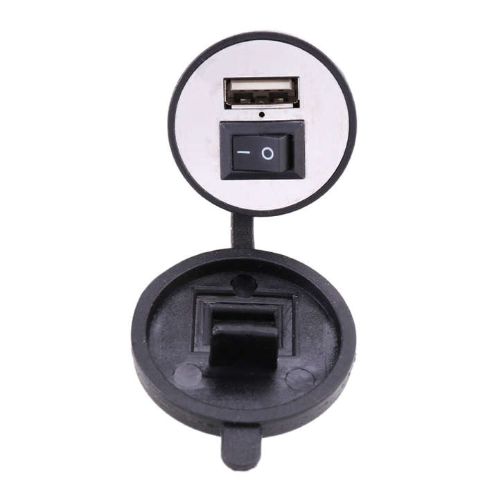 Universal Motorcycle USB Phone Charger Fast Charging, Random Color Delivery, 2.1V  With  Switch