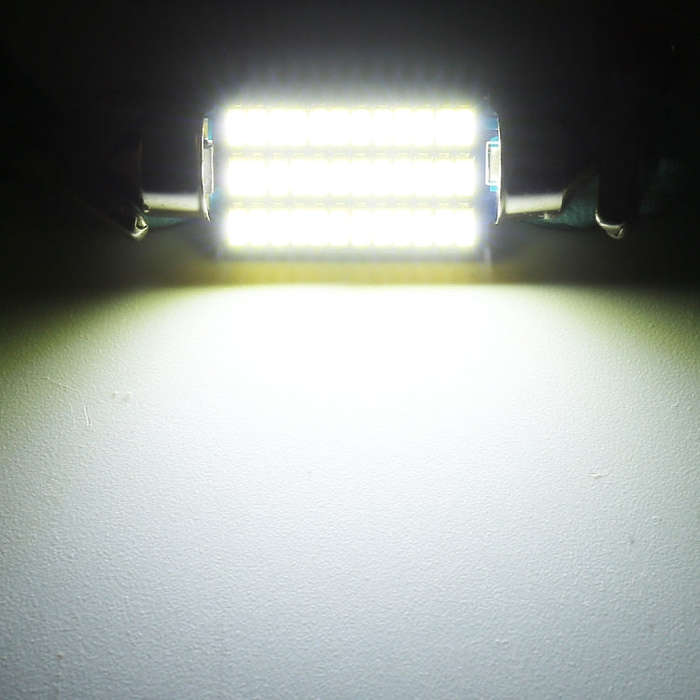 2 PCS 36mm DC12V / 1.5W / 6000K / 100LM 30LEDs SMD-3014 Car License Plate Light / Dome Light, wit...