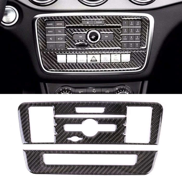 Car Carbon Fiber CD Panel Decorative Sticker for Mercedes-Benz GLA 2015-2018, CD Panel(2)