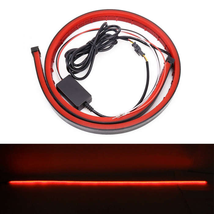 Car 8.5W DC 9-24V High Position Brake Light 144LEDs SMD-2835 Lamps, Cable Length: 90cm, Cable Len...