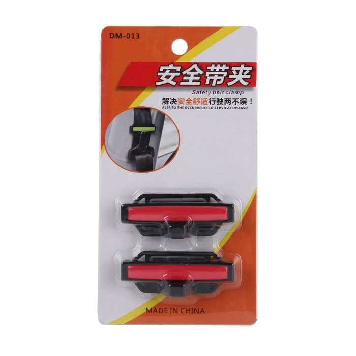 DM-013 2PCS Universal Fit Car Seatbelt Adjuster Clip Belt Strap Clamp Shoulder Neck Comfort Adjus...