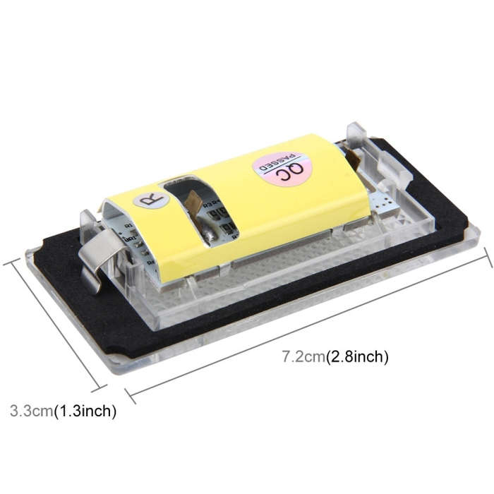 2 PCS License Plate Light with 18  SMD-3528 Lamps for BMW E46 2D M3 1998-2003,2W 120LM,6000K, DC1...
