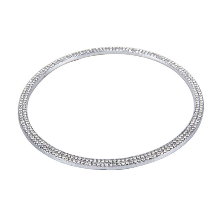 Car Aluminum Steering Wheel Decoration Ring with Diamonds For Audi, For Audi