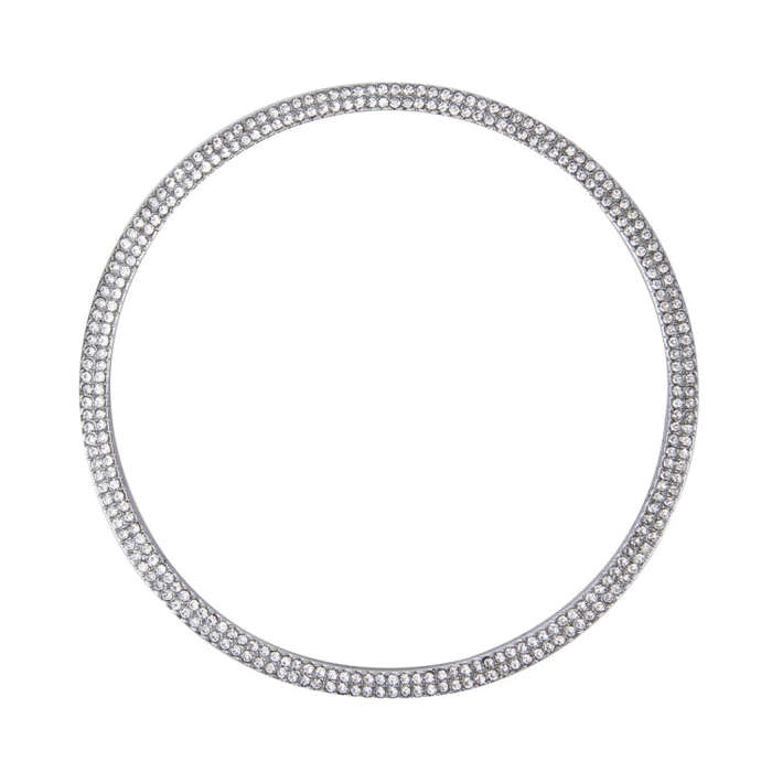 Car Aluminum Steering Wheel Decoration Ring with Diamonds For Audi, For Audi