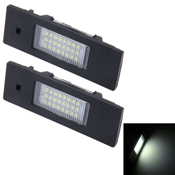 2 PCS License Plate Light with 24 SMD-3528 Lamps for BMW E87, For BMW E87