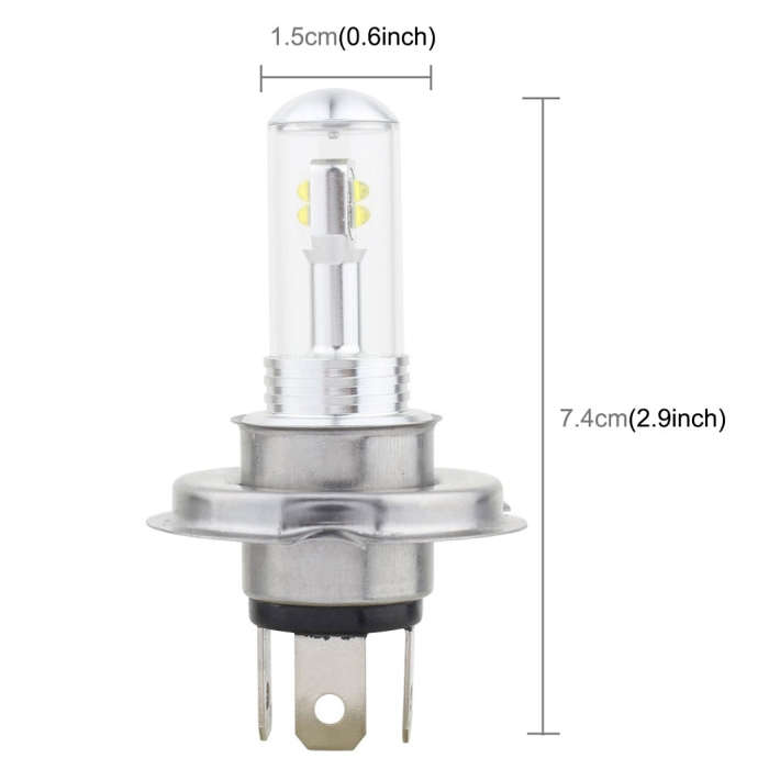 2 PCS  H4 40W 800 LM 6000K 8 CREE LEDs Car Fog Lights, DC 12V, H4
