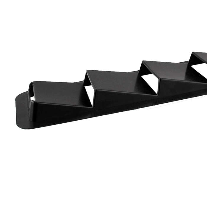 2 PCS Universal Car Air Intake Scoop Bonnet Hood Vent Louver Cooling Panel Trim Set, Black