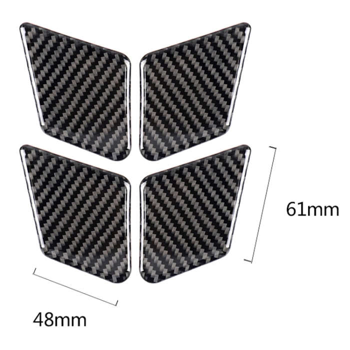 4 PCS Car Solid Color Carbon Fiber Door Inner Handle Wrist Panel Decorative Sticker for Mercedes-...