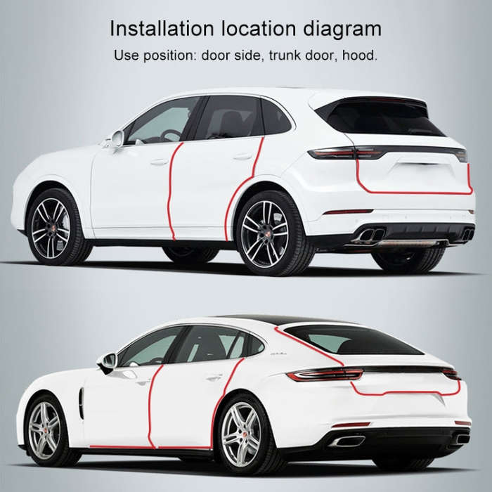 Universal Car Door Invisible Anti-collision Strip Protection Guards Trims Stickers Tape, Size: 3c...