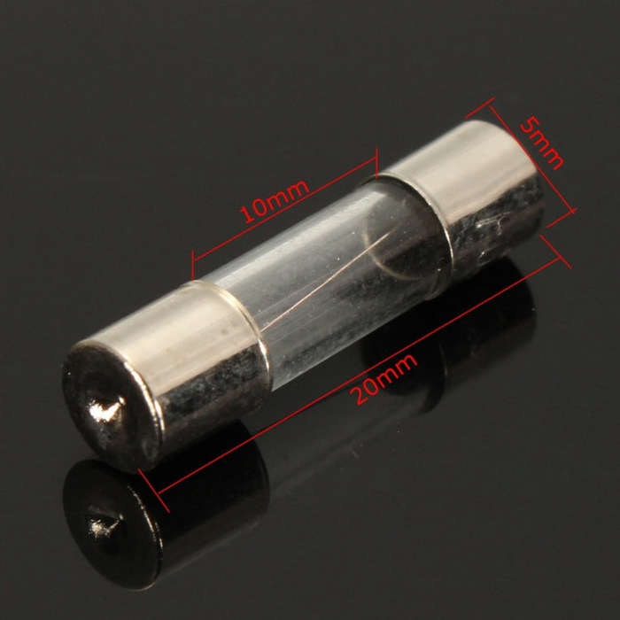100 PCS 5 x 20mm Fuse Assorted Kits Glass Fuses Tube 0.2A 0.5A 1A 2A 3A 5A 8A 10A 15A 20A, 100pcs...