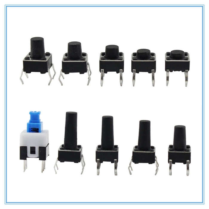 180 PCS Tactile Push Button Switch Kit Micro Switch, 002
