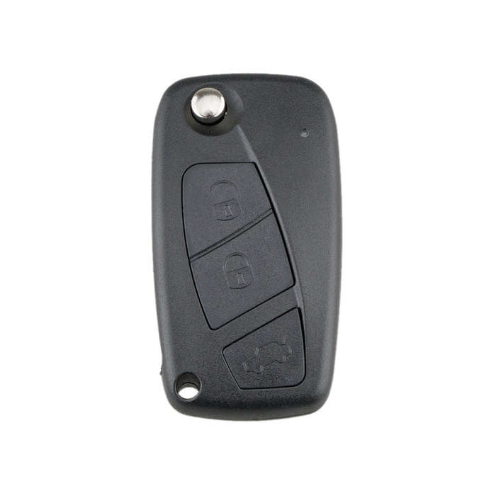For FIAT Car Keys Replacement 3 Buttons Car Key Case with Side Battery Holder, Black, Blue