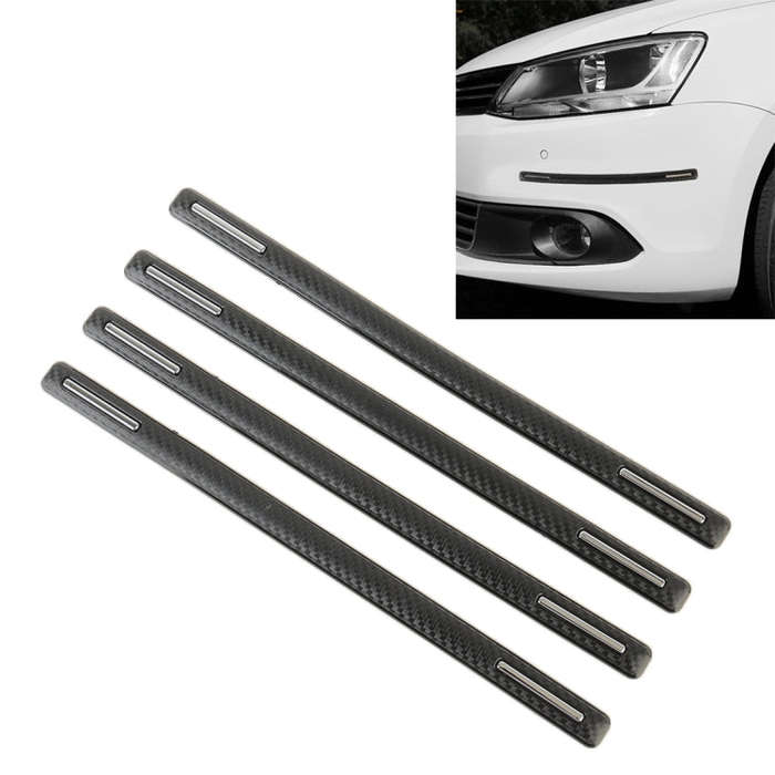 3R-2152 4 PCS Universal Car Body Anti-collision Strip Protection Guards Silicon Trims Stickers, 3...