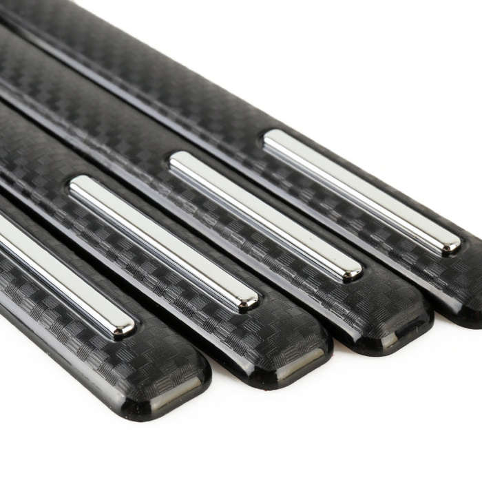 3R-2152 4 PCS Universal Car Body Anti-collision Strip Protection Guards Silicon Trims Stickers, 3...
