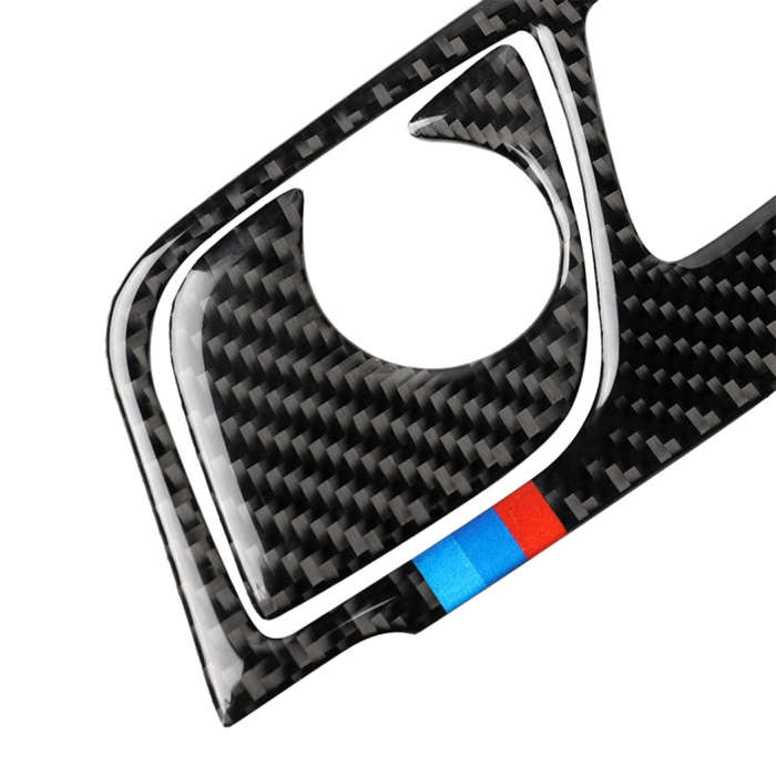 2 in 1 Car Tricolor Carbon Fiber Gear Position Panel Decorative Sticker for BMW 5 Series G38 528L...