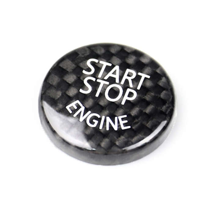 Car Engine Start Key Push Button Cover Trim Carbon Fiber Sticker Decoration for BMW F / G Chassis...