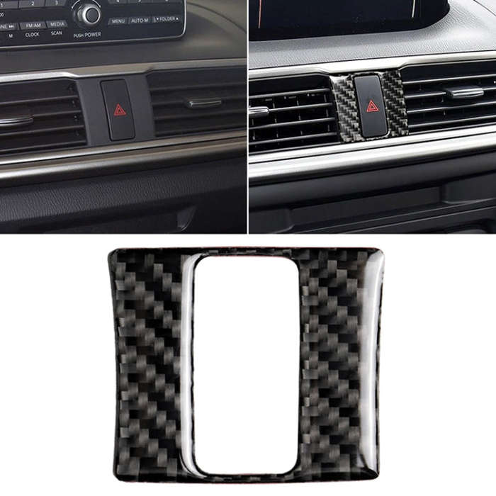 Car Carbon Fiber Warning Light Decorative Sticker for Mazda Axela 2013-2018, Warning Light