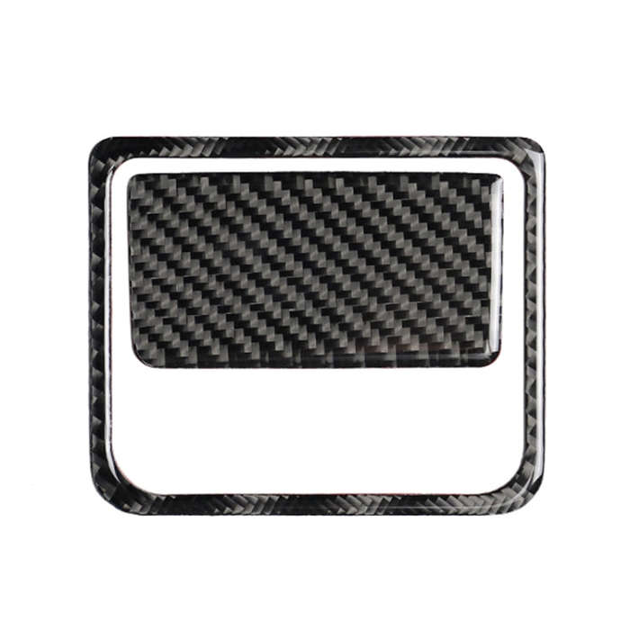 Car Carbon Fiber Front Passenger Seat Storage Box Decorative Sticker for Mazda Axela 2017-2018, F...