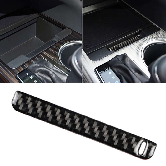 Car Carbon Fiber Storage Box Groove Decorative Sticker for Toyota Eighth Generation Camry 2018-20...