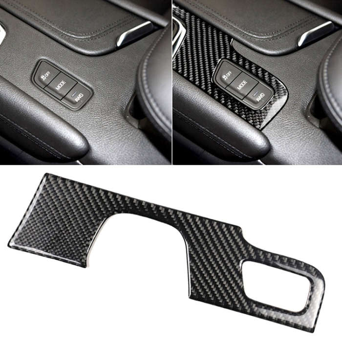 Car Carbon Fiber Gear Position Panel Decorative Sticker for Cadillac XT5 2016-2017, Left Drive, G...