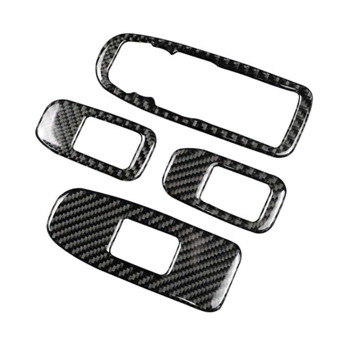 Car Carbon Fiber Door Window Lift Panel Decorative Sticker for Cadillac XT5 2016-2017, Door Windo...