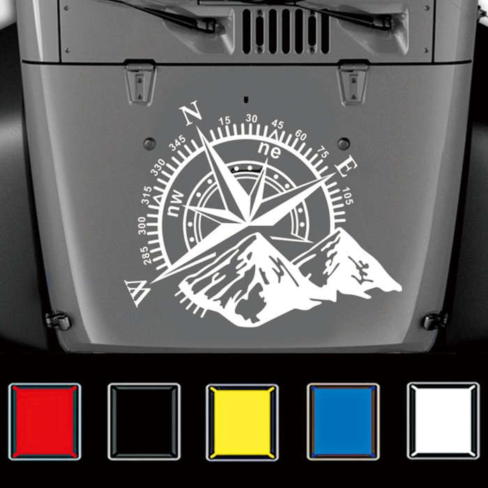 Car Styling Mountain Compass PVC Sticker Auto Decorative Sticker, D-813