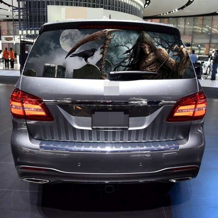 Scythe Death Pattern Horror Series Car Rear Window Decorative Sticker, Size: 168 x 74cm, Size: 16...
