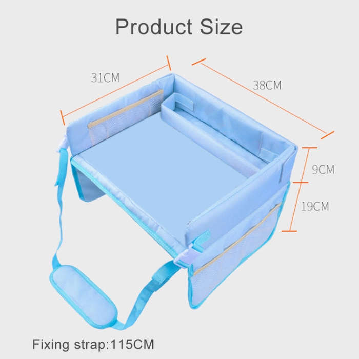 Children Waterproof Dining Table Toy Organizer Baby Safety Tray Tourist Painting Holder  (Pink Fo...