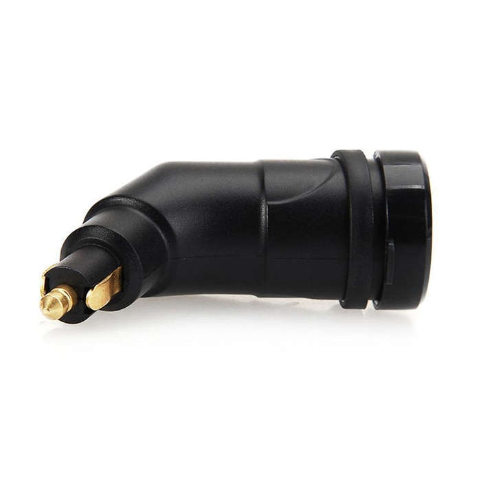 German European Standard Small Caliber Motorcycle Charger Cigarette Lighter Plug Elbow Phone Char...