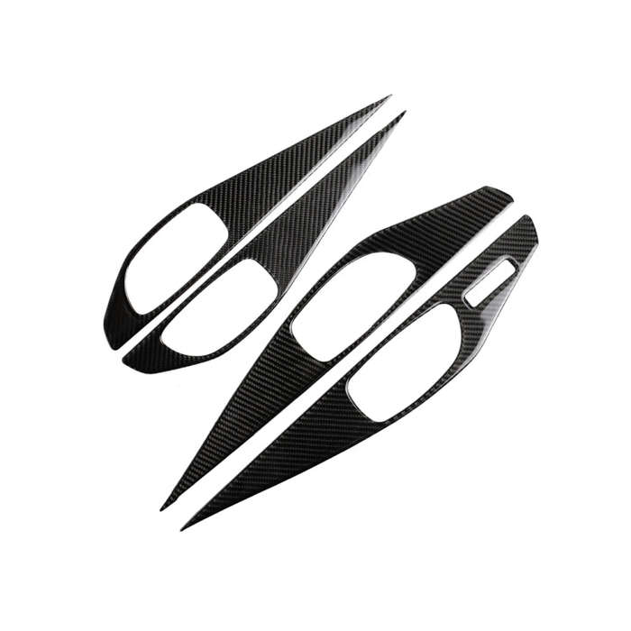 4 PCS Car Carbon Fiber Door Inner Handle Panel Decorative Sticker for Infiniti Q50 2014-2020, Lef...