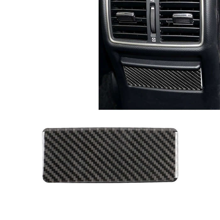 Car Carbon Fiber Rear Seat Ashtray Panel Decorative Sticker for Infiniti Q50 / Q60 2014-2020, Rea...