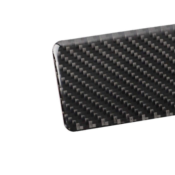 Car Carbon Fiber Rear Seat Ashtray Panel Decorative Sticker for Infiniti Q50 / Q60 2014-2020, Rea...