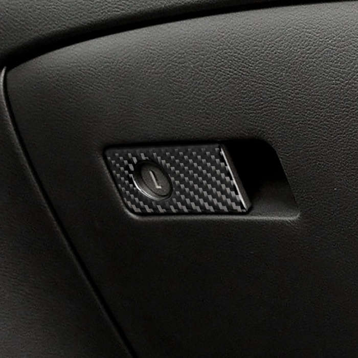 Car Carbon Fiber Front Passenger Seat Storage Box Decorative Sticker for Infiniti Q50 / Q60 2014-...