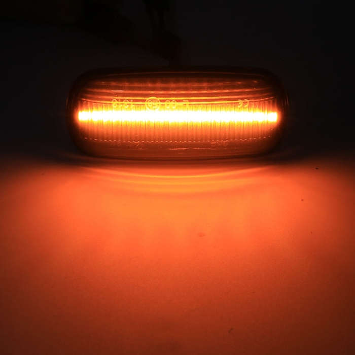 2 PCS DC12V / 3W Car LED Dynamic Blinker Side Lights Flowing Water Turn Signal Light for Audi, Ye...