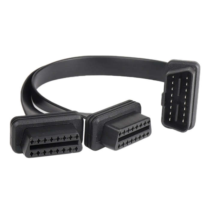 2 in 1 16PIN Car Straight Head OBD Diagnostic Extended Cable OBD2 Cable, Straight Head