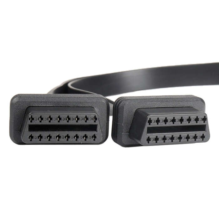 2 in 1 16PIN Car Straight Head OBD Diagnostic Extended Cable OBD2 Cable, Straight Head