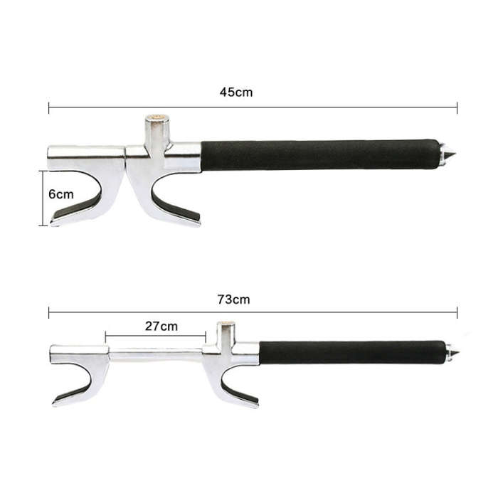 Car Adjustable Telescopic U Shape Steering Wheel Lock Anti-theft Cipher Lock with Safety Hammer, ...