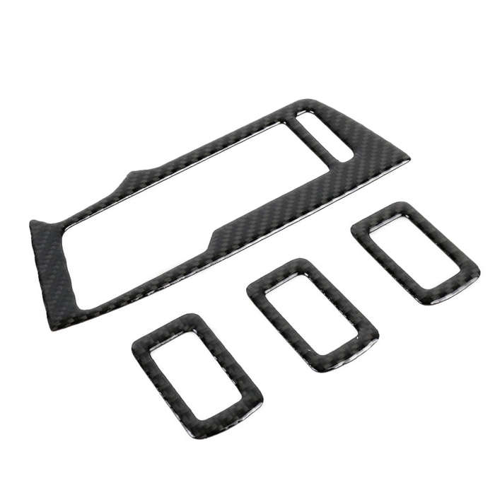 Car Carbon Fiber Window Glass Lifter Panel Decorative Sticker for Volkswagen Tiguan L, Window Gla...