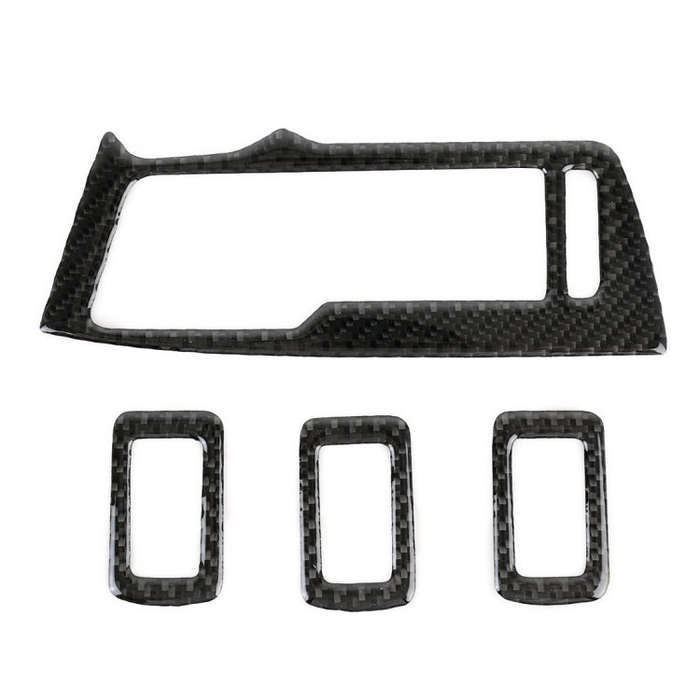 Car Carbon Fiber Window Glass Lifter Panel Decorative Sticker for Volkswagen Tiguan L, Window Gla...