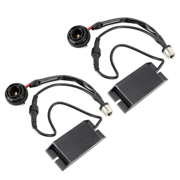2 PCS 1156 / BAU15S DC12V 50W 6 Ohms Turn Signal / Reversing Light / Brake Light Split Dual Resis...