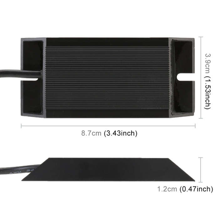 2 PCS 1156 / BAU15S DC12V 50W 6 Ohms Turn Signal / Reversing Light / Brake Light Split Dual Resis...