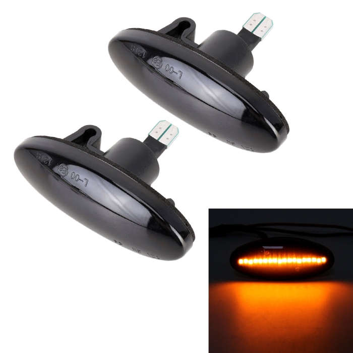 2 PCS DC12V / 3W Car LED Dynamic Blinker Side Lights Flowing Water Turn Signal Light for Nissan, ...