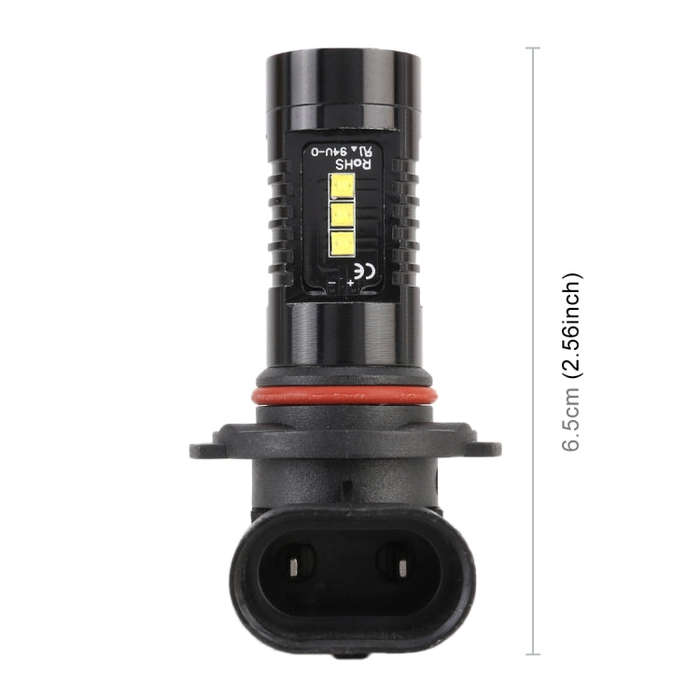 2 PCS 9005 / 9006 DC12V 4.3W 6000K 500LM Car Fog Lights with 12LEDs SMD-2525, 9005 / 9006